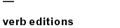 verb editions